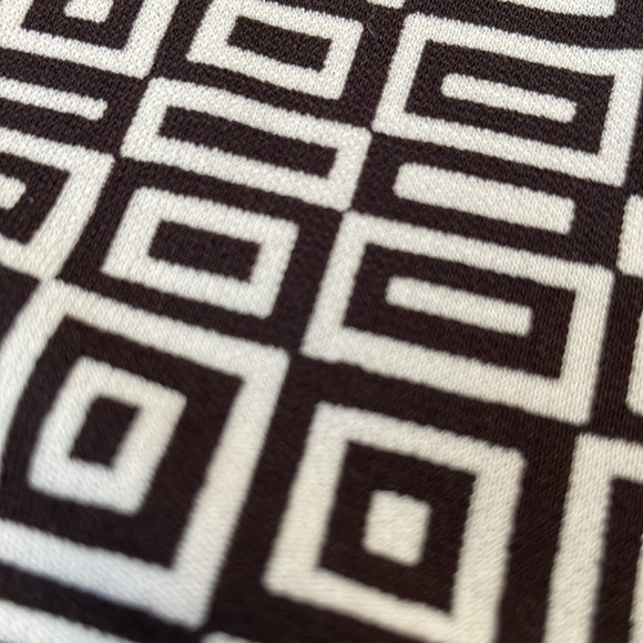 Old Navy brown & cream geometric pattern business dress - Picture 2 of 5